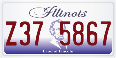 IL license plate Z375867