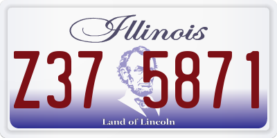 IL license plate Z375871