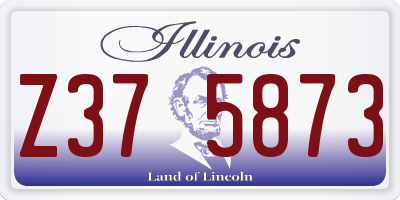 IL license plate Z375873