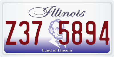 IL license plate Z375894