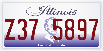IL license plate Z375897