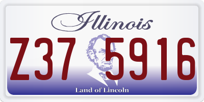 IL license plate Z375916