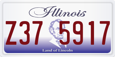 IL license plate Z375917