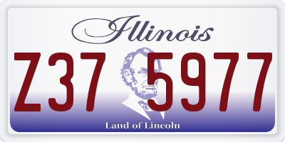 IL license plate Z375977