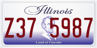 IL license plate Z375987