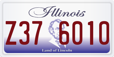 IL license plate Z376010