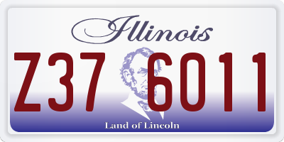 IL license plate Z376011