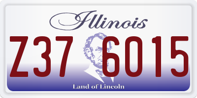 IL license plate Z376015