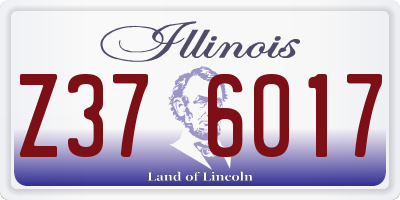 IL license plate Z376017