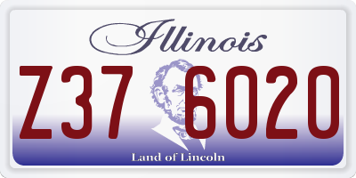 IL license plate Z376020