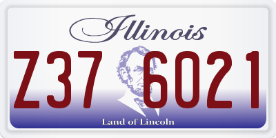 IL license plate Z376021