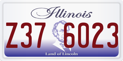 IL license plate Z376023
