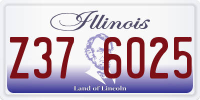 IL license plate Z376025