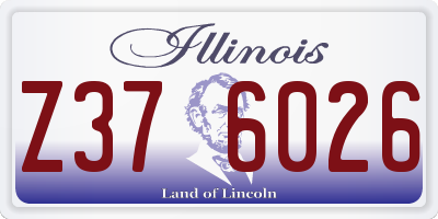 IL license plate Z376026
