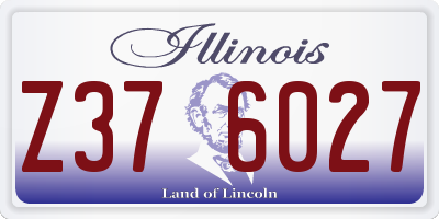 IL license plate Z376027