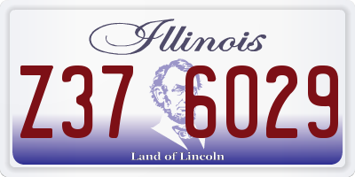 IL license plate Z376029