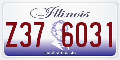 IL license plate Z376031