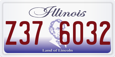 IL license plate Z376032