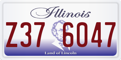 IL license plate Z376047