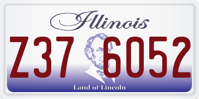 IL license plate Z376052
