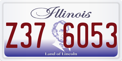 IL license plate Z376053