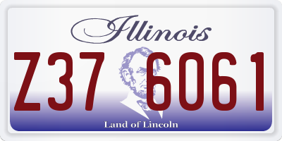 IL license plate Z376061