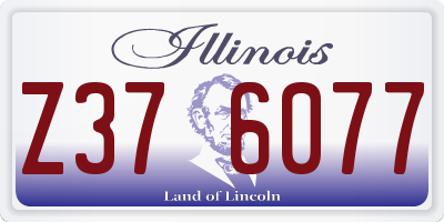 IL license plate Z376077