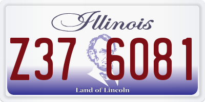 IL license plate Z376081