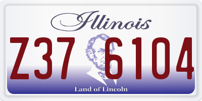 IL license plate Z376104