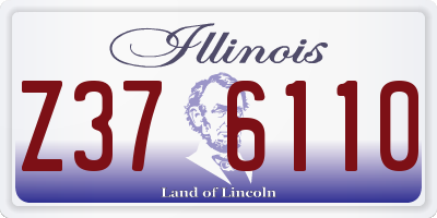 IL license plate Z376110