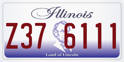 IL license plate Z376111