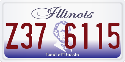 IL license plate Z376115