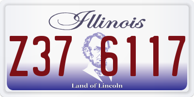 IL license plate Z376117