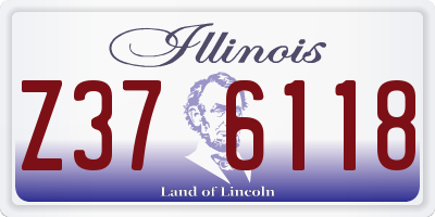 IL license plate Z376118