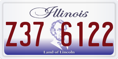 IL license plate Z376122