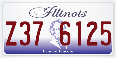 IL license plate Z376125