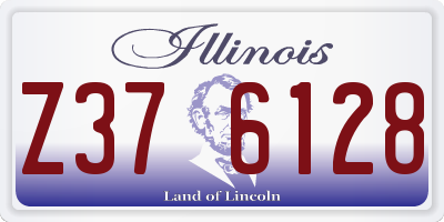 IL license plate Z376128