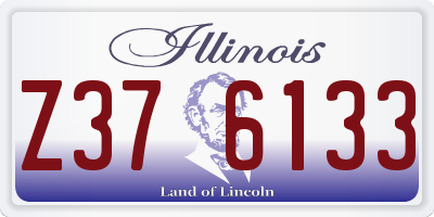 IL license plate Z376133
