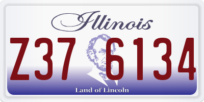 IL license plate Z376134