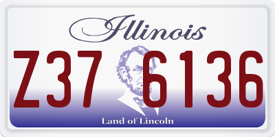 IL license plate Z376136