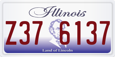 IL license plate Z376137