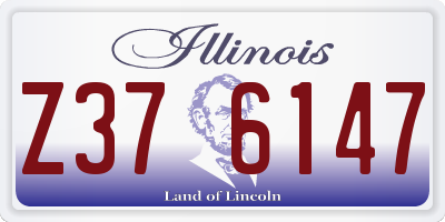 IL license plate Z376147