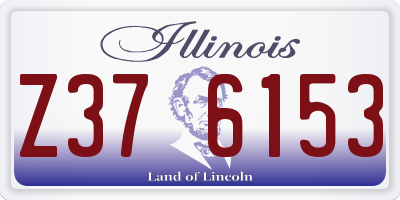 IL license plate Z376153