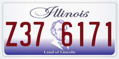 IL license plate Z376171