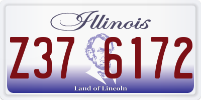 IL license plate Z376172
