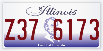 IL license plate Z376173