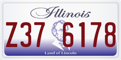 IL license plate Z376178