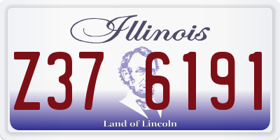 IL license plate Z376191