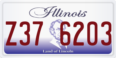 IL license plate Z376203
