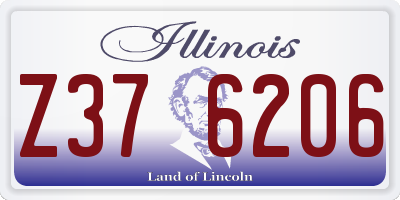 IL license plate Z376206